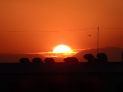 ♪5月13日の夕日～会社屋上から