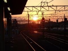 ♪君津駅の夕日