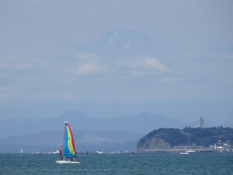 ♪逗子海岸～薄ら富士山