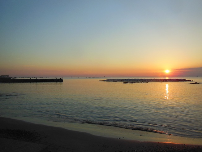 森戸海岸の夕日