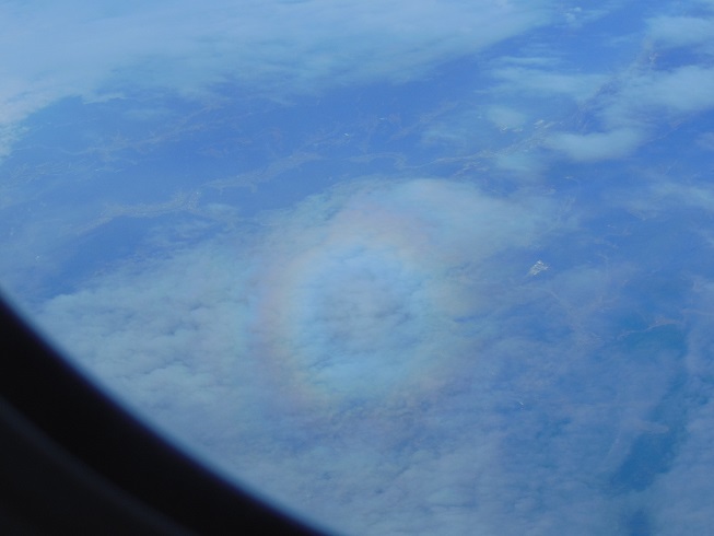 飛行機からの虹♪