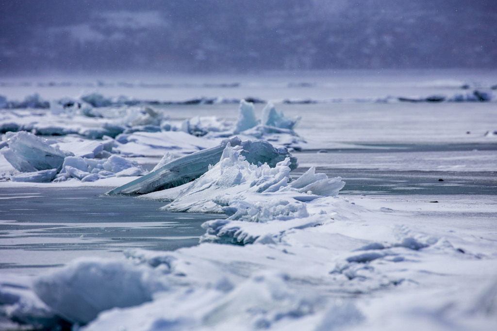諏訪湖　御神渡り