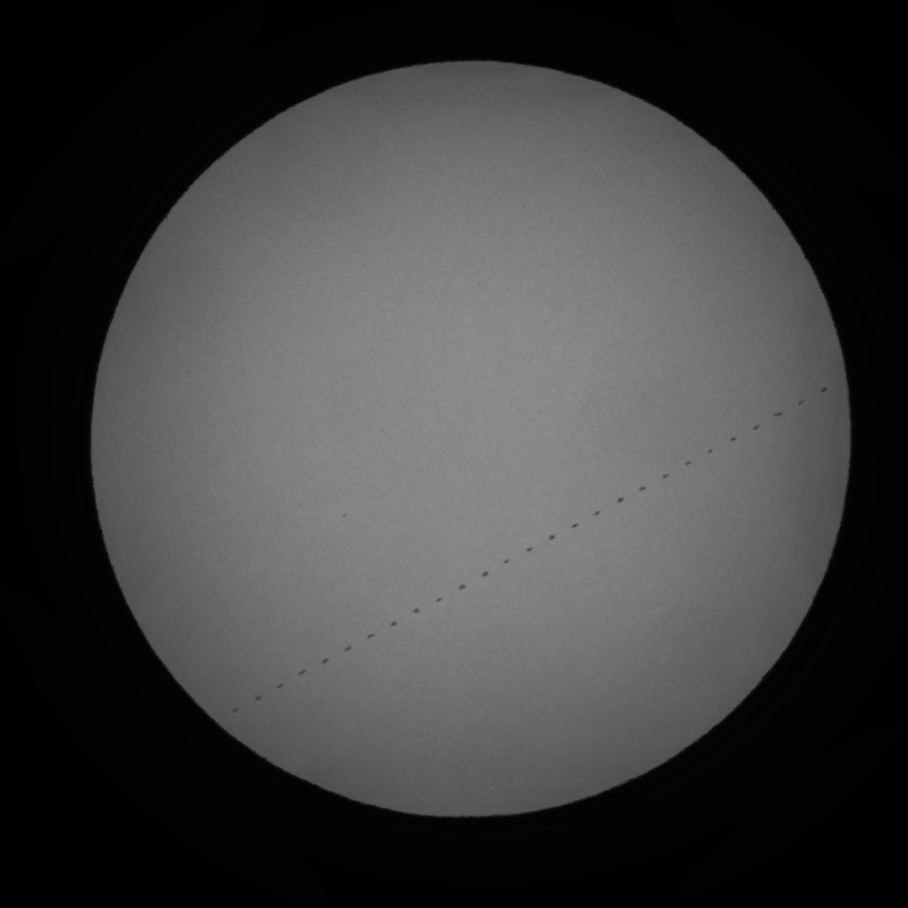 ISS　太陽通過