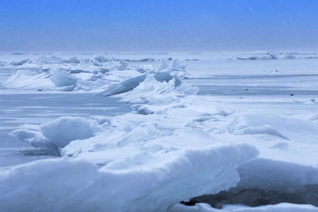 諏訪湖　御神渡り　-2