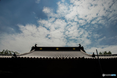 夏気、足利鑁阿寺「夏空」
