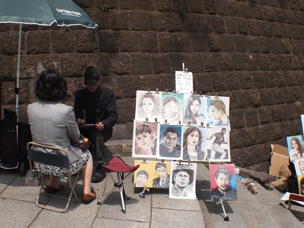 上野ブラブラ　８－８　「似顔絵屋さん」