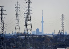御近所寸景　「スカイツリーオボロ」