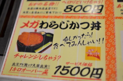 本日の敵1　メガわらじかつ丼　