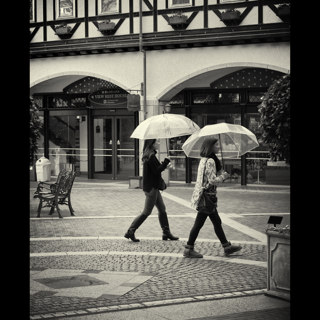 石畳が雨でぬれていたら