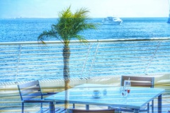 海の見えるテラスで