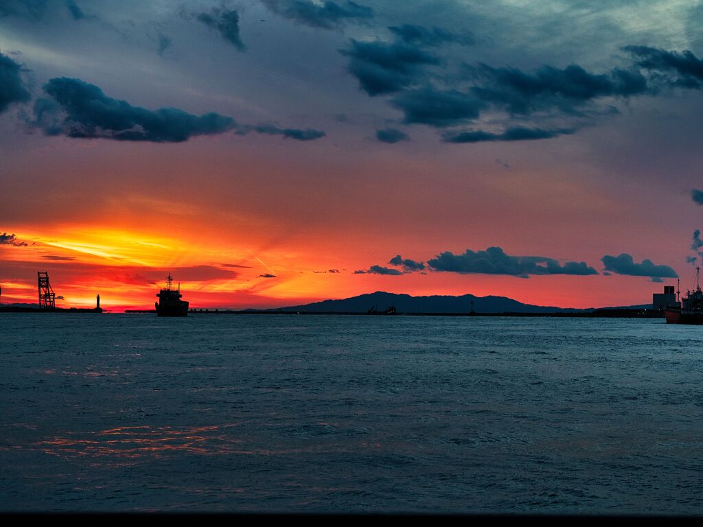 天保山ハーバービレッジの夕景