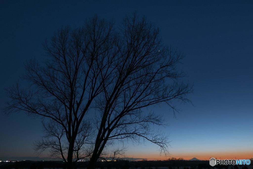 一番星の夕景