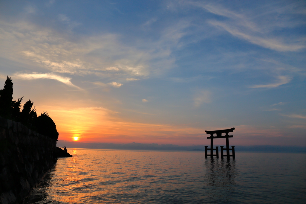 湖の朝