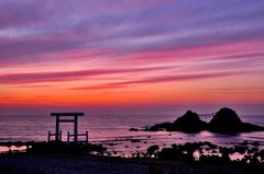 二見ヶ浦の夕日