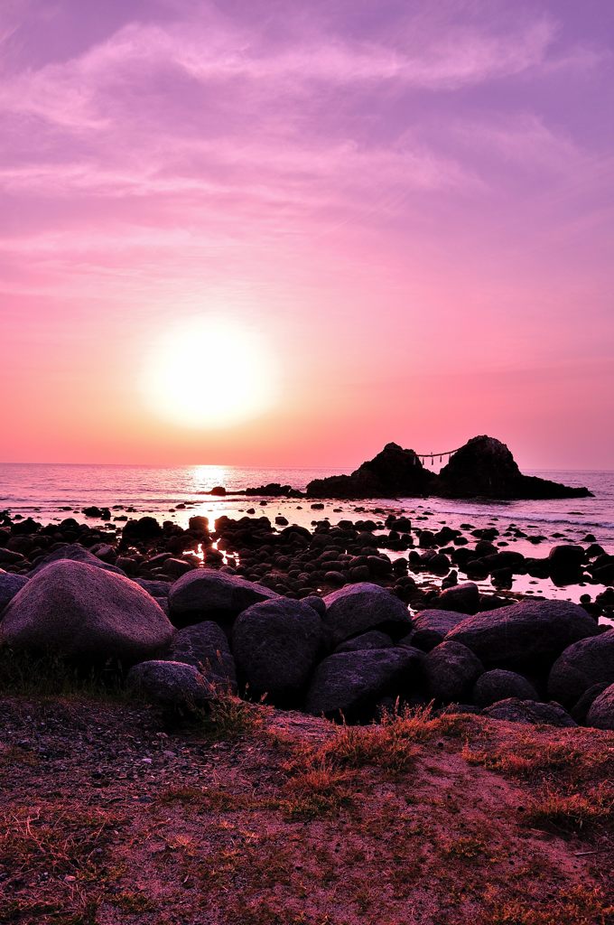 二見ヶ浦の夕景