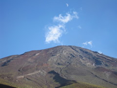 2012夏の富士山と半月