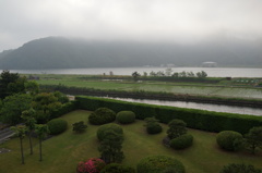 温泉街の朝