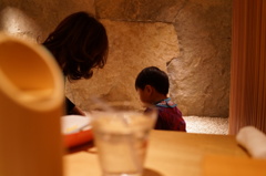お蕎麦屋さんでの親子