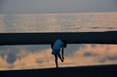夕暮れ時の散歩