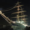 月夜の帆船