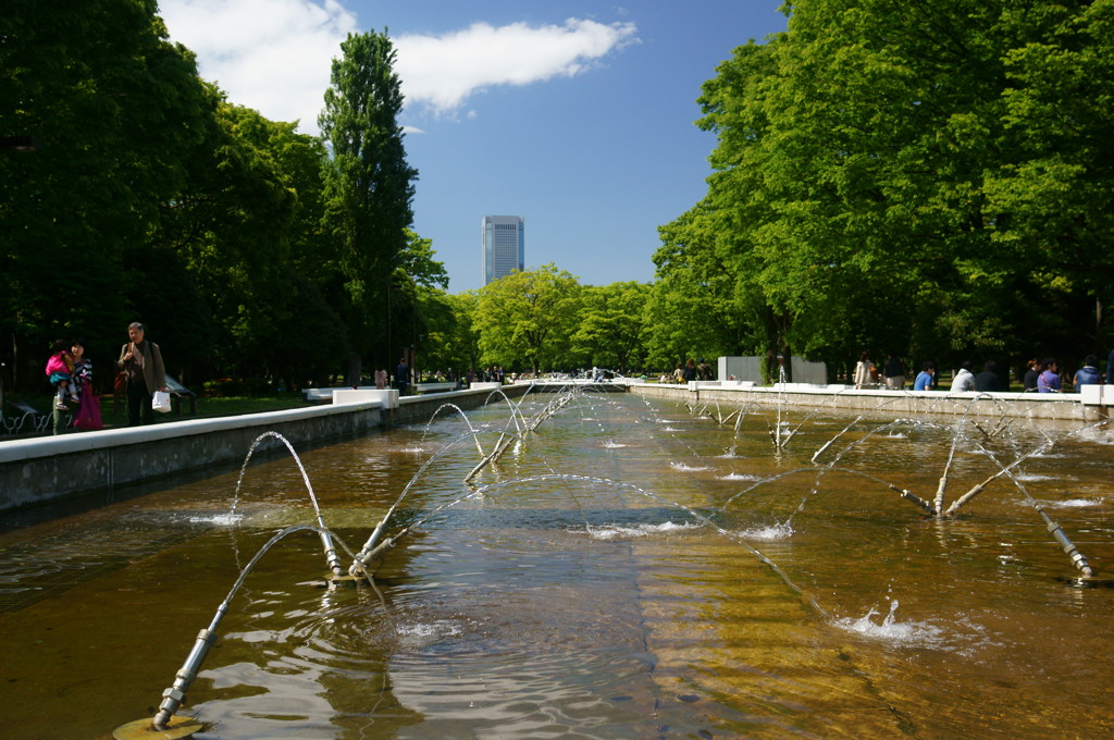 公園の噴水