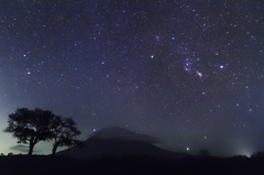 晩秋の笠雲とさくらんぼの木Ⅱ