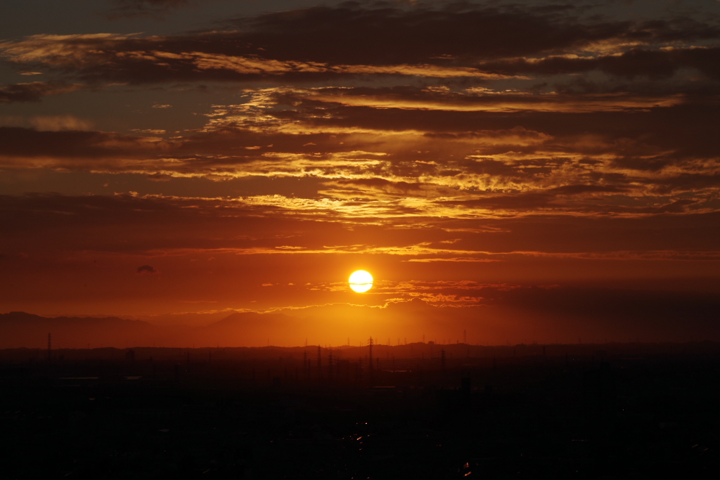 ドラマチックな夕景