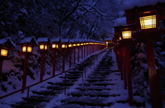 貴船神社 雪灯り