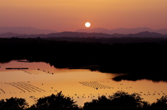 英虞湾の夕陽