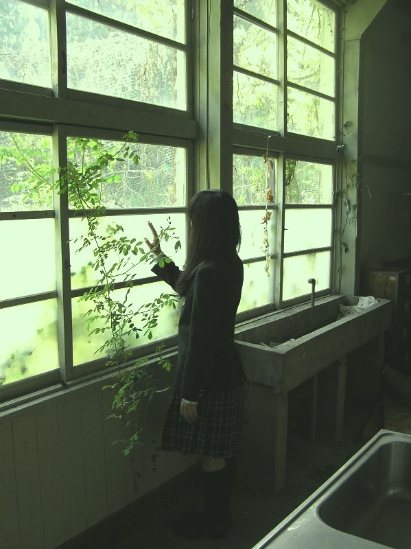 理科室・窓辺