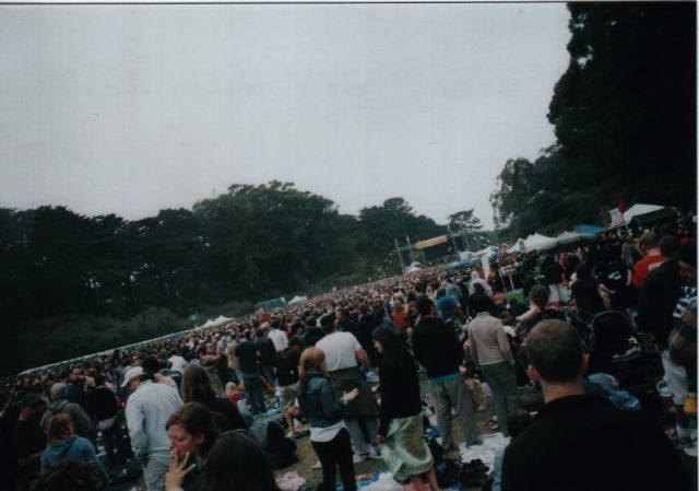 in a crowd