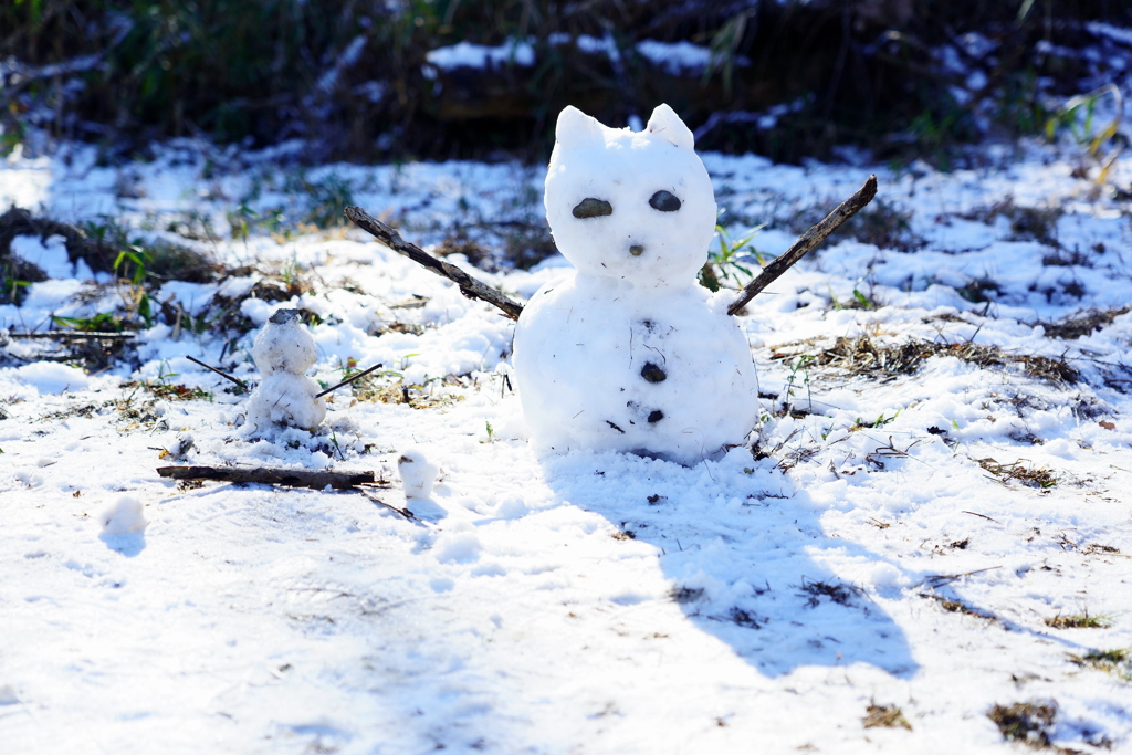 初雪だるま
