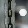 レインチェーンも凍る安曇野