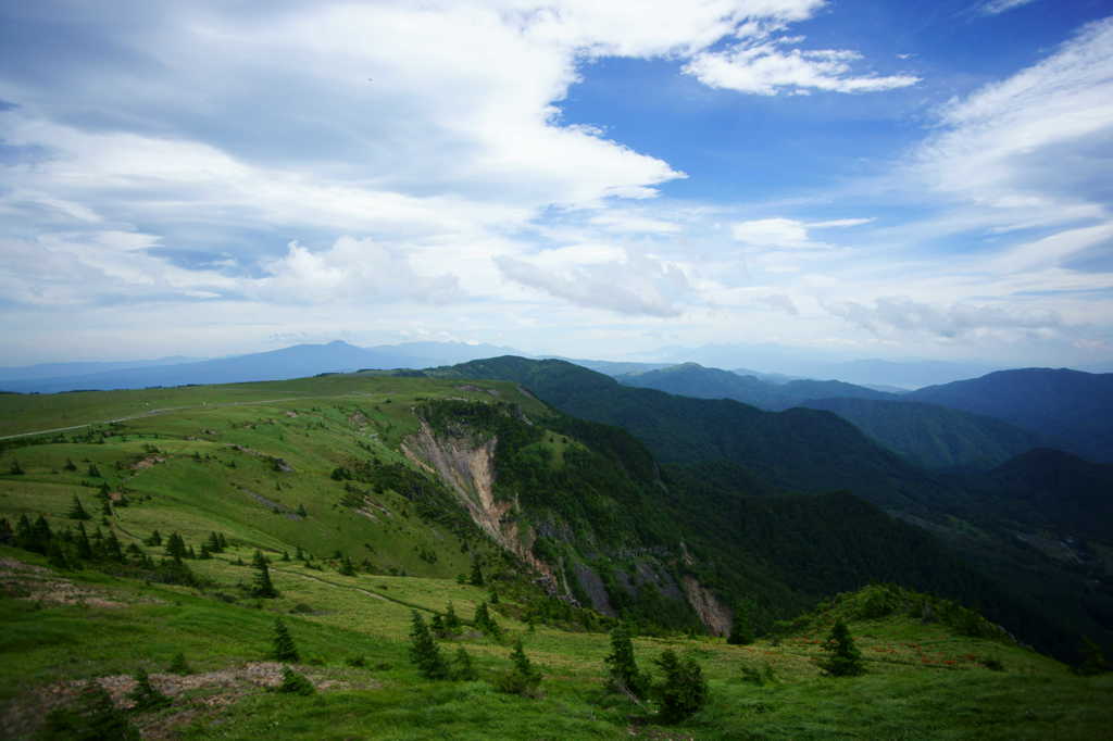 美ヶ原から富士山を望む