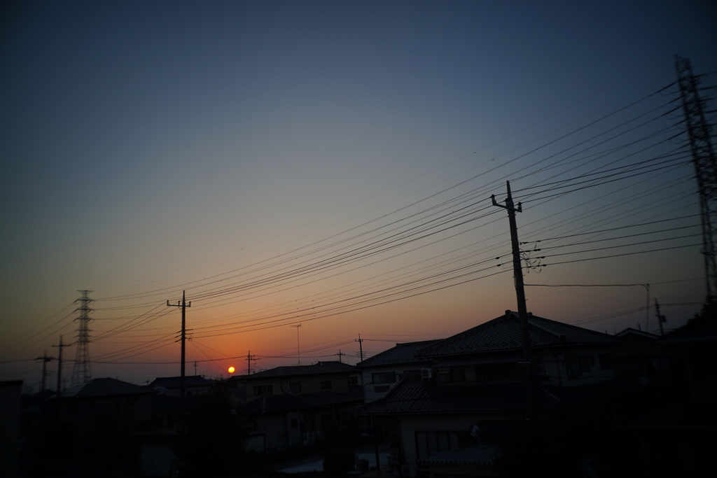 夕暮れの街