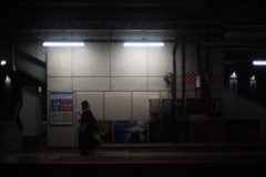 電車が来ないホーム