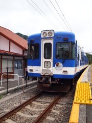 河口湖駅にて