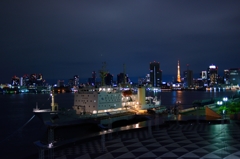 東京タワーと晴海埠頭