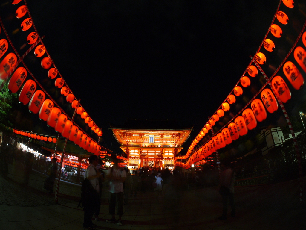 祭りの神社