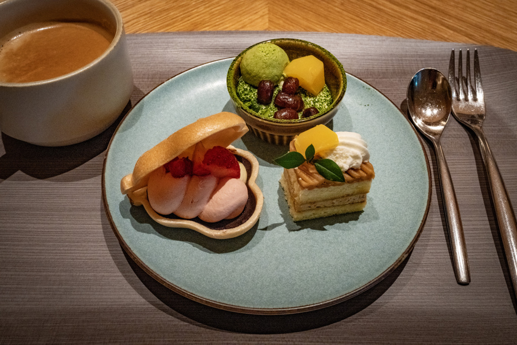 デザートは３点盛り