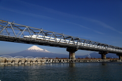 新幹線と富士