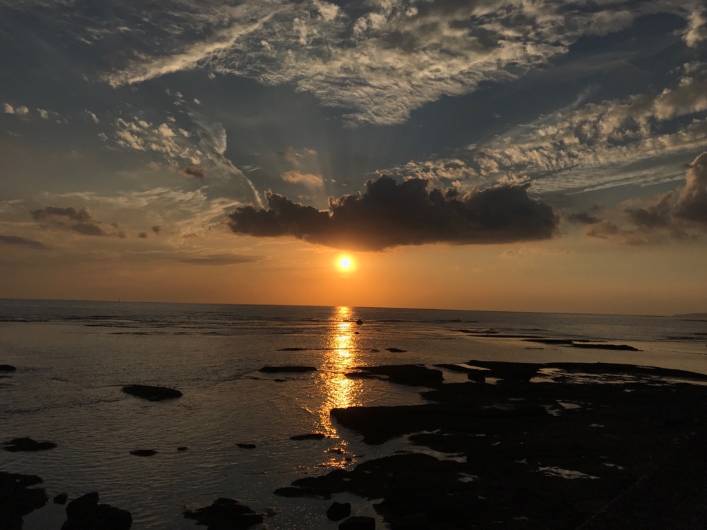 天神崎の夕日