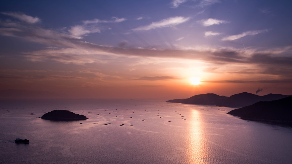 万葉岬夕景