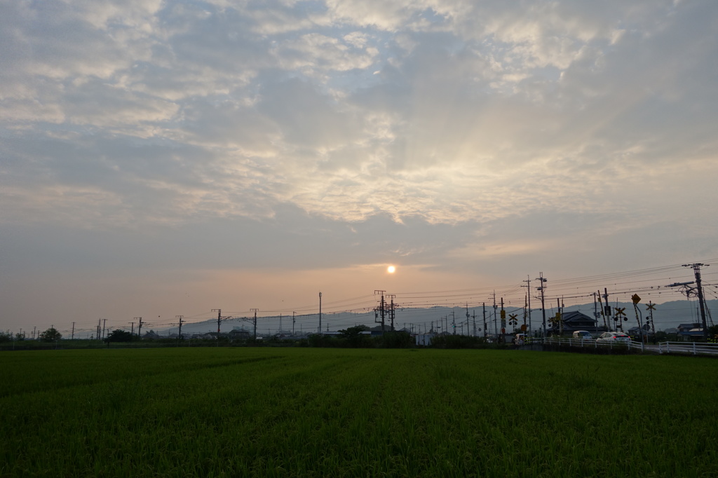 信貴山の夕焼け