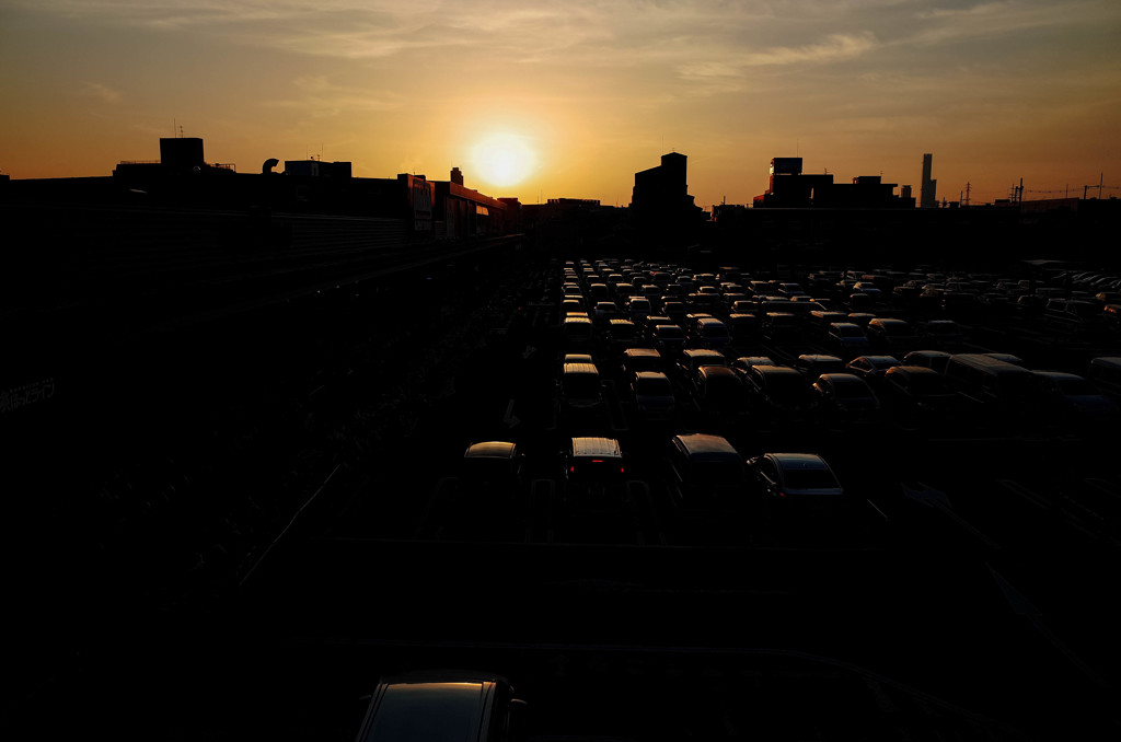 イオンモールの夕焼け