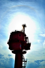 海にあるクレーン