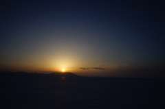 サロマ湖の夕陽　Ⅱ