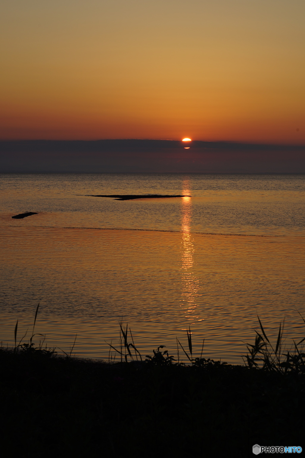 サロマ湖の夕日　Ⅵ