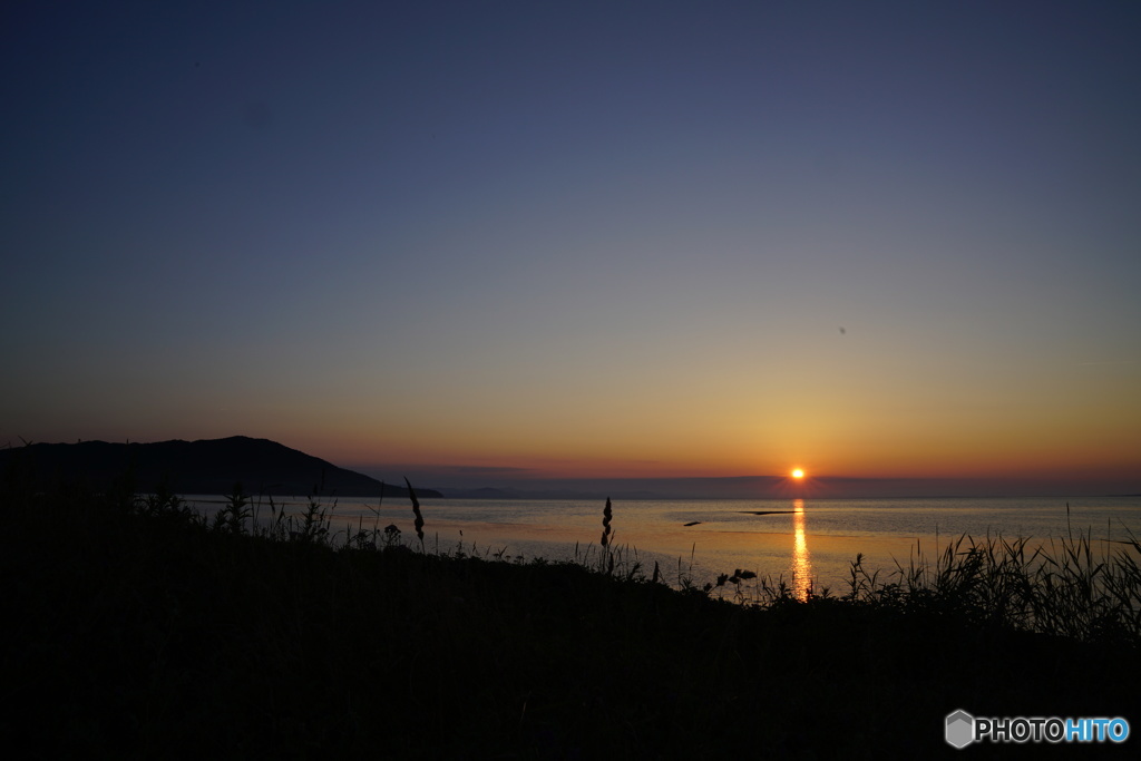 サロマ湖の夕日　Ⅲ