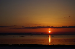 サロマ湖の夕景　Ⅰ